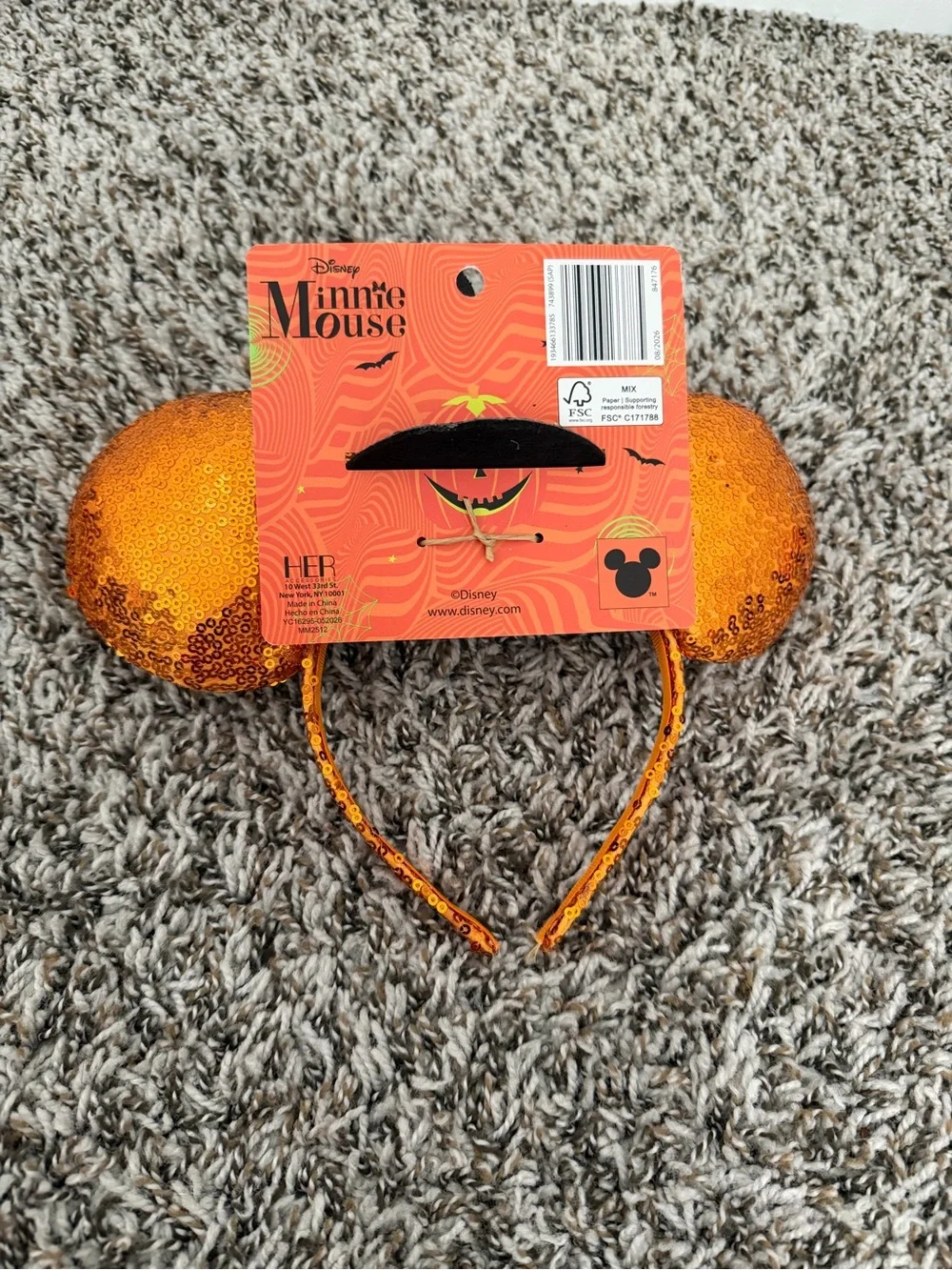 Aldi x Disney Minnie Mouse Ears With Witch Hat Orange Sequin Halloween 2026 🧡